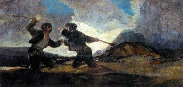 Francisco Goya Painting - Fight With Cudgels Francisco de Goya